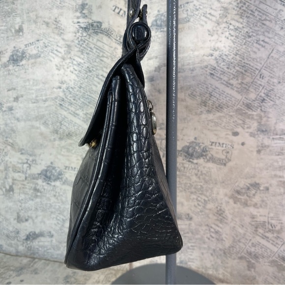 NJY croc embossed leather crossbody bag - Picture 5 of 11